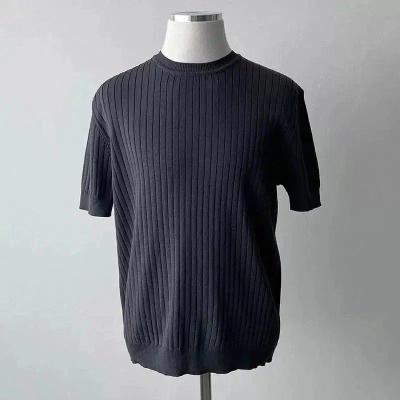 Solid Color O-neck Short Sleeve Tee
