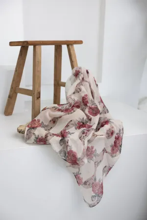 Square Crinkled Print Scarf