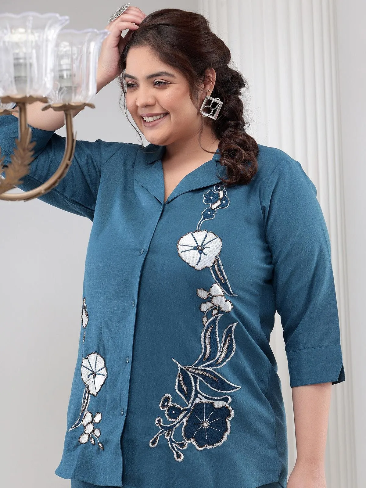 Stella Blue Plus Size Women Co-Ord Set