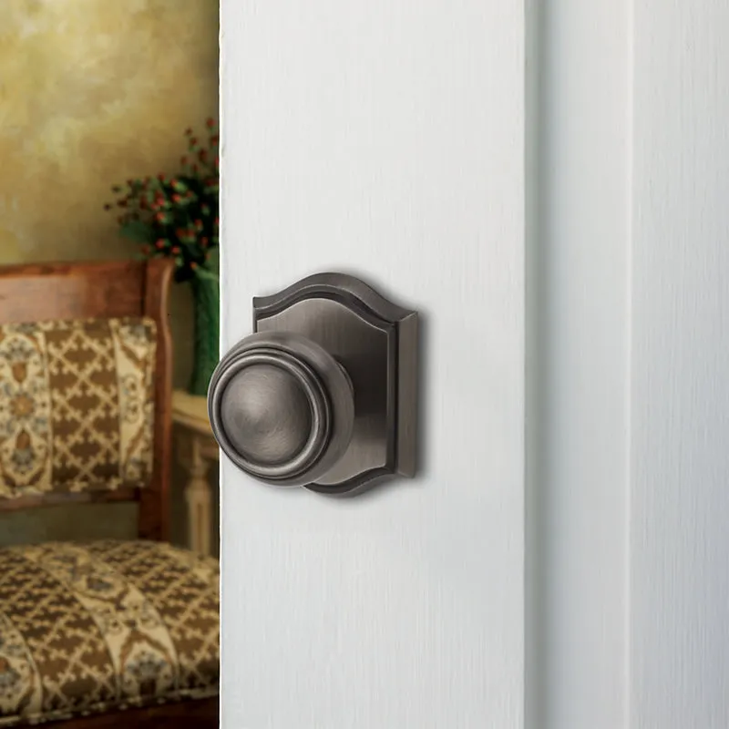 Traditional Arched Entry Knob in Matte Antique Nickel