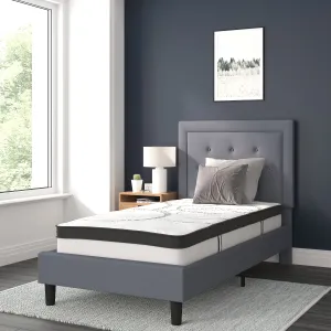 Twin Platform Bed Set-Gray SL-BM10-25-GG