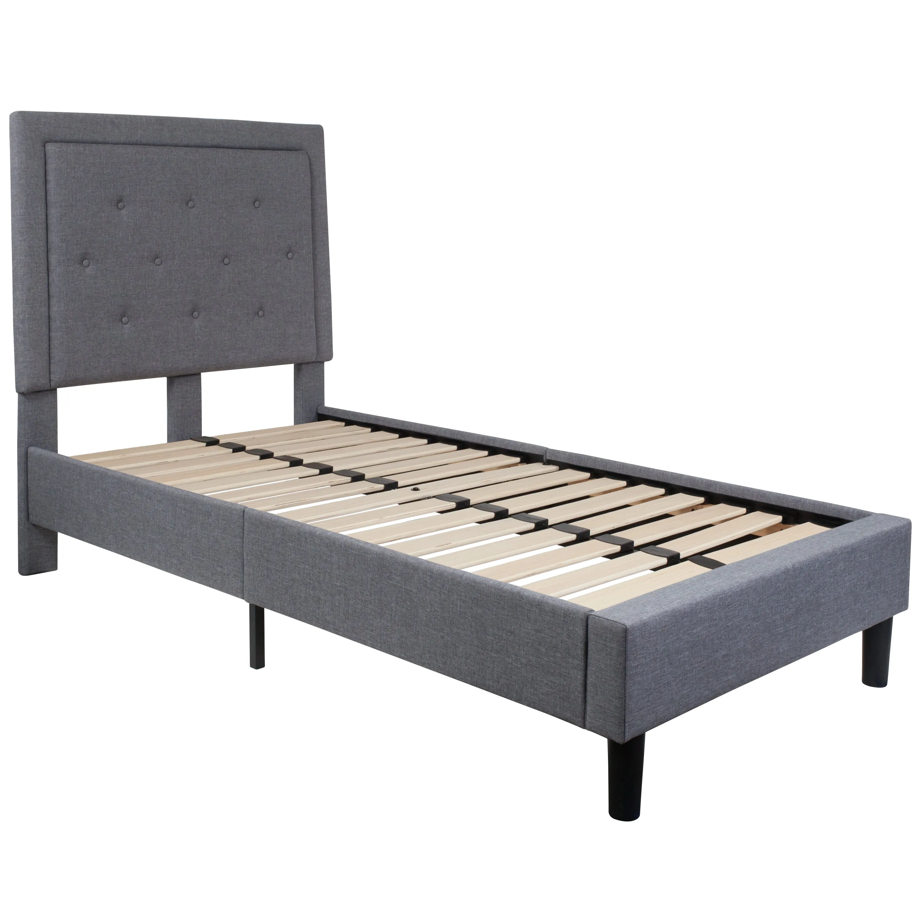 Twin Platform Bed Set-Gray SL-BM10-25-GG