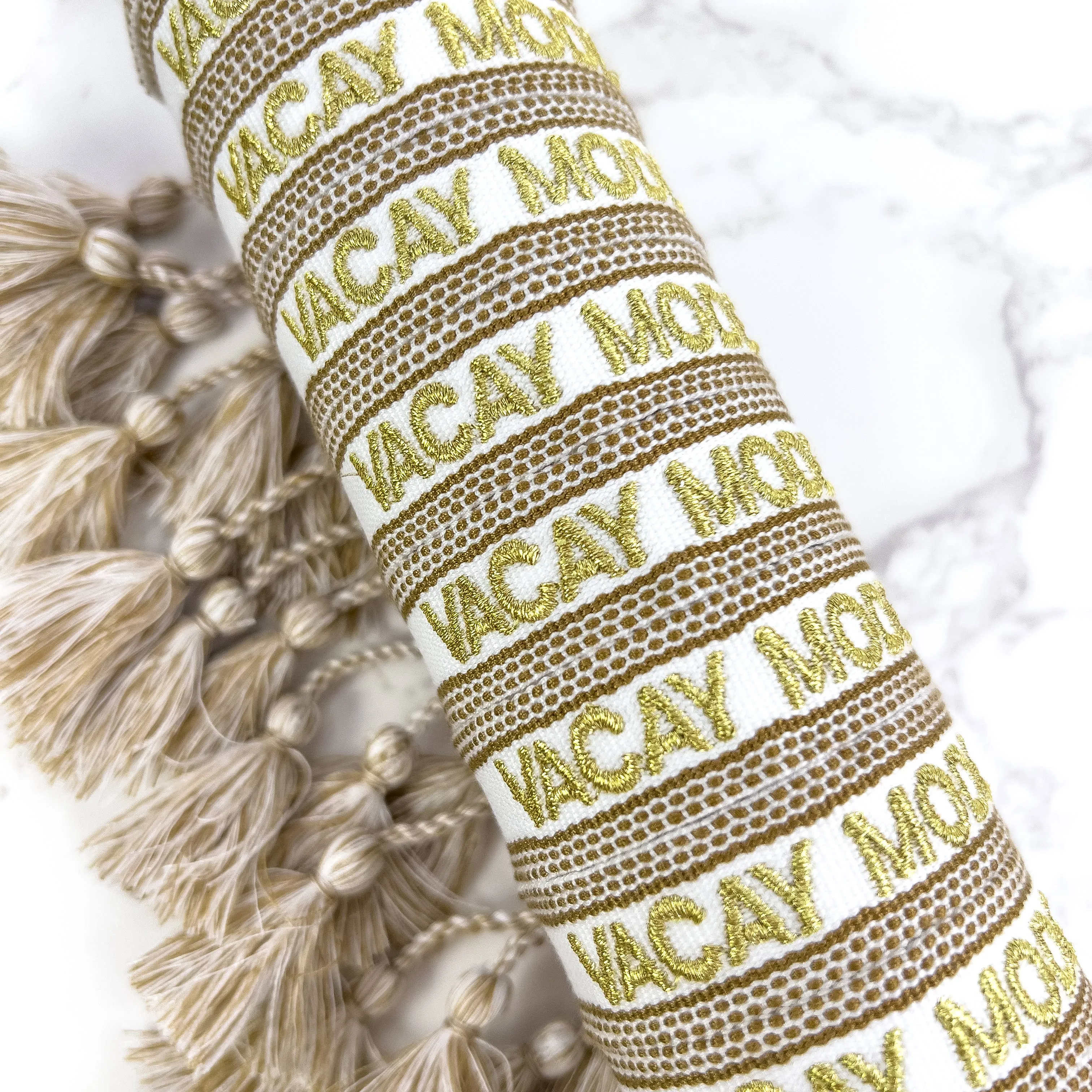 Vacay Mode Embroidered Bracelet