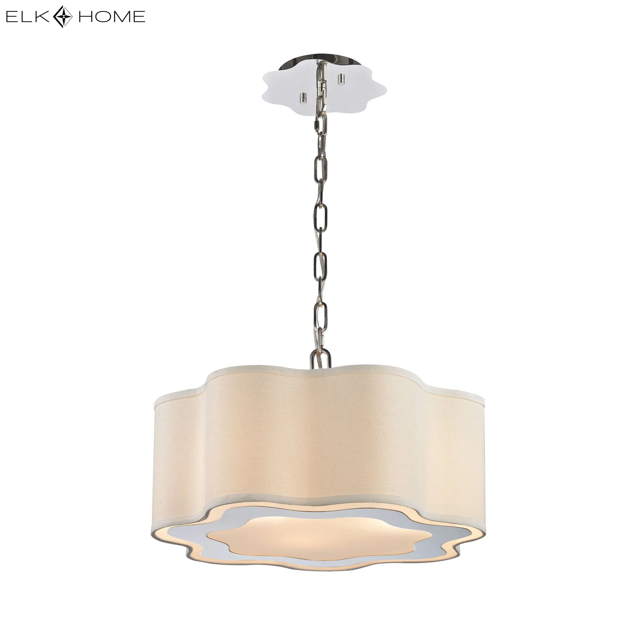 Villoy 18" 3 Light Pendant in Polished Nickel