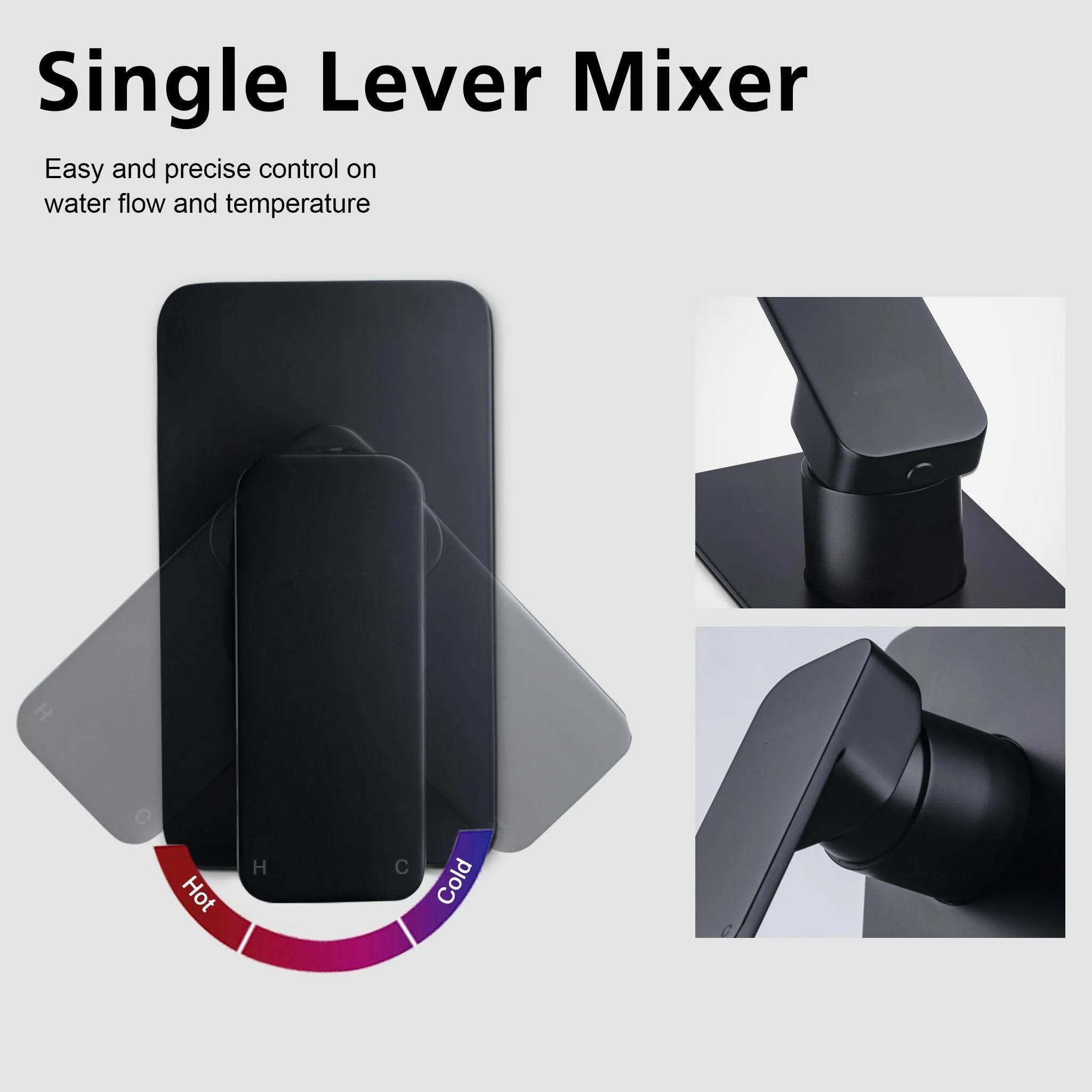 VIVA Shower / Bath Mixer Black - BT206B