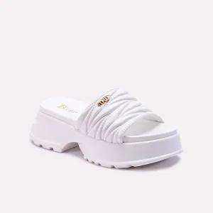Wallis White Chunky Soft Slides 0412712