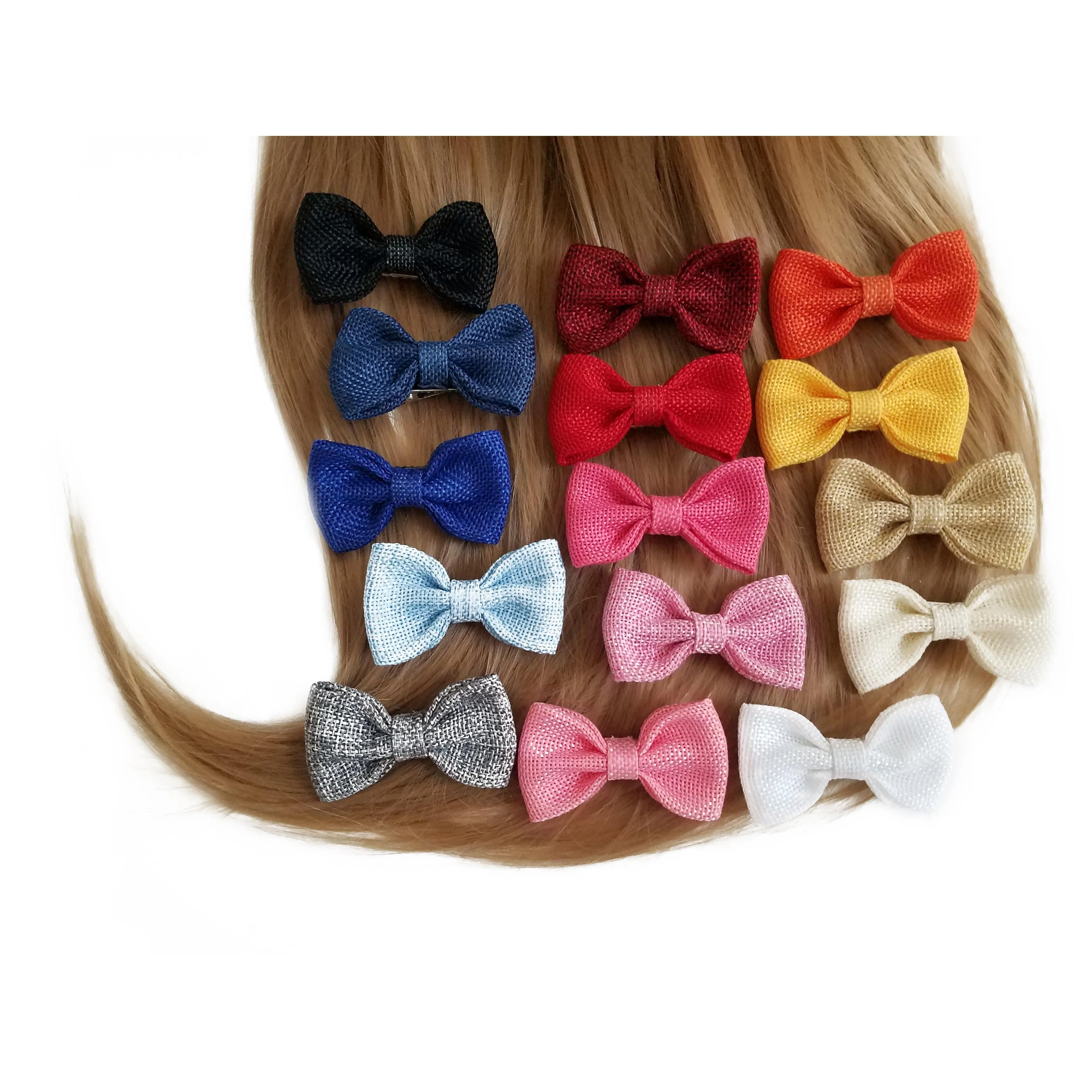 Watermelon 3" Burlap Hair Bow clips