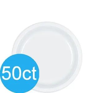 White Dessert Paper Plates 6.75" | 50ct