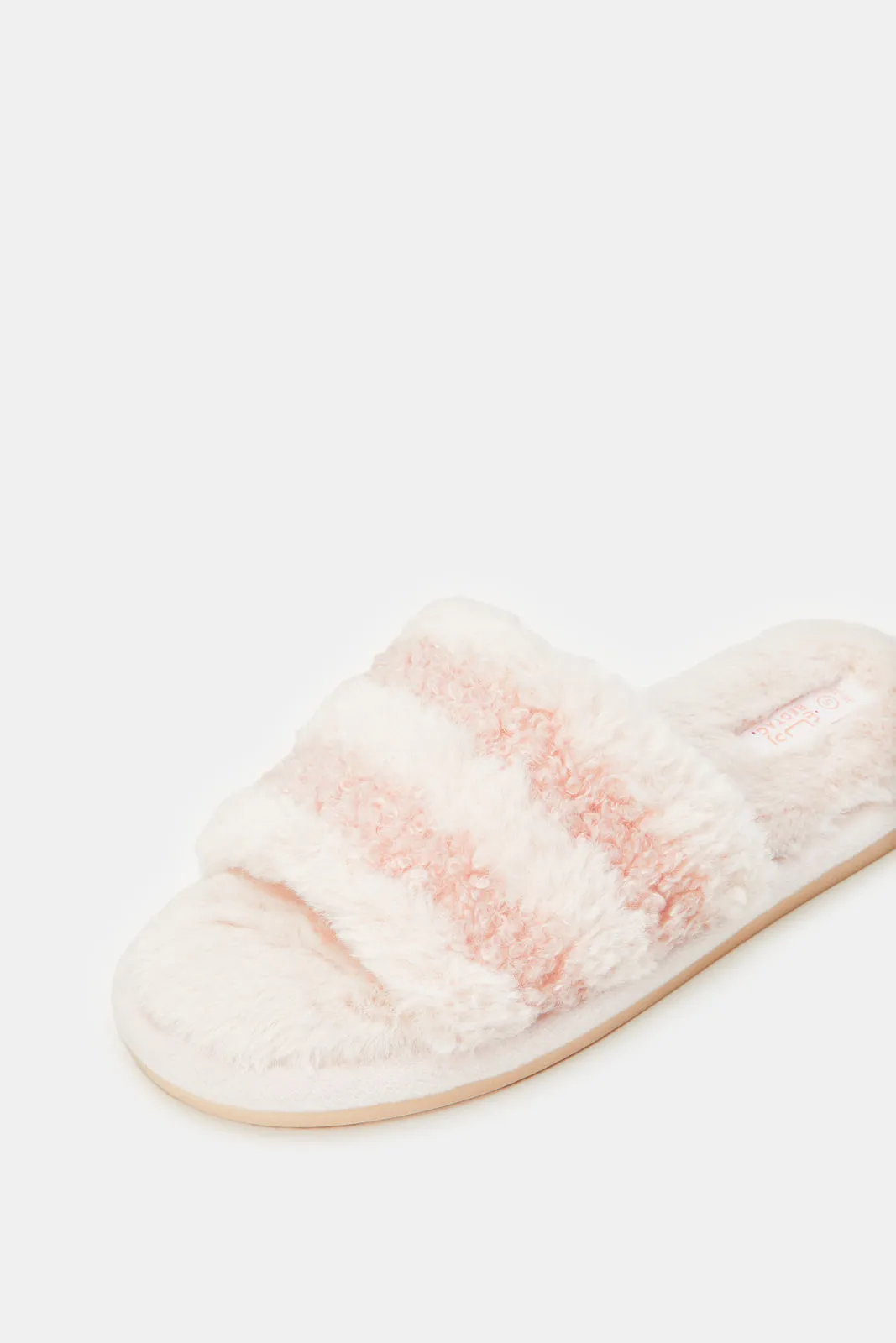 Women Pink Striped Slipper