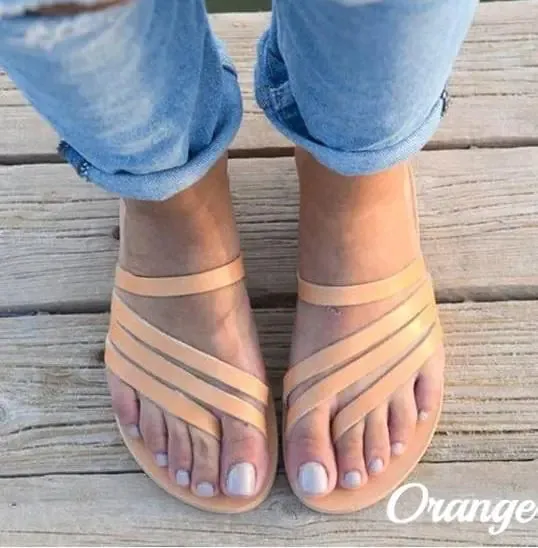 Women’s Flat Bottom Gladiator Slippers