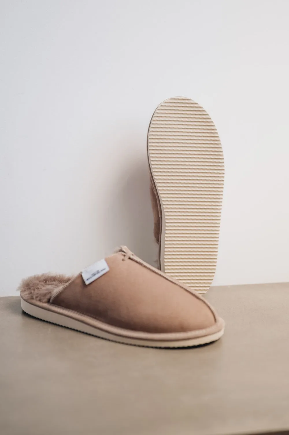 Cozy Womens Sheepskin Slip-On Slippers with Durable Sole | ALYS