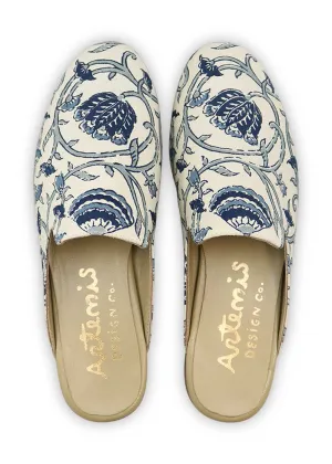 Women's Slippers, Jaipur Blockprint