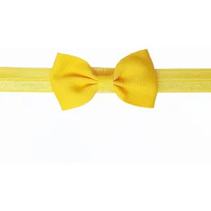 Yellow 2.5" Grosgrain Hair bow Headband