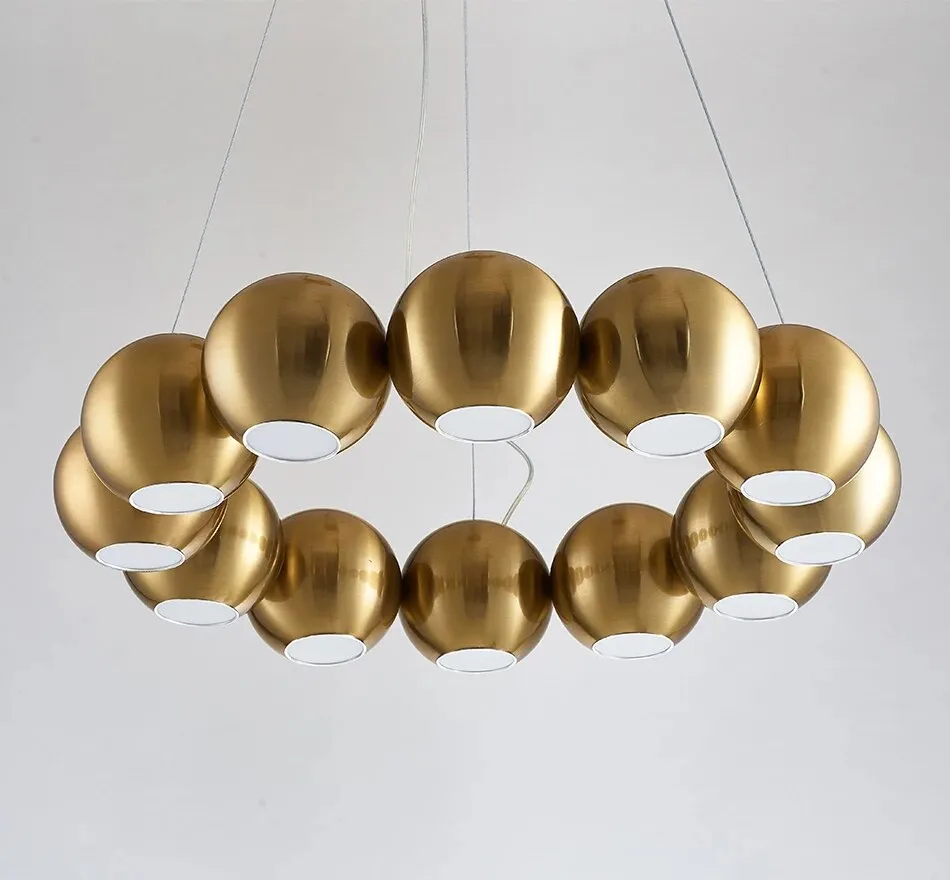YLK Joint-Balls Rounded Ring Design Modern LED Hanging Chandelier